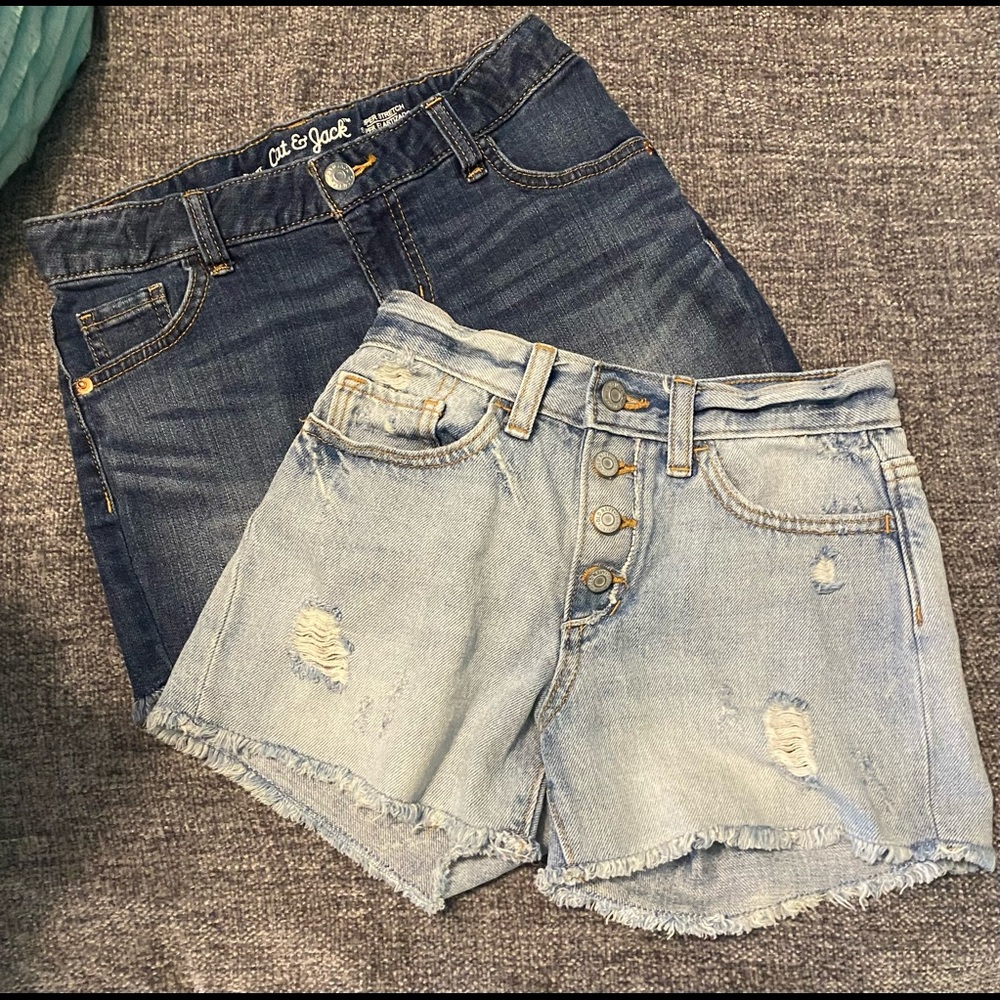 Girls Denim Shorts x 2